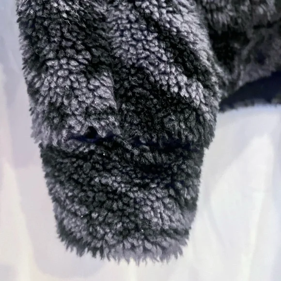 lululemon athletica Womens Oversized Fleece Sweater Dark Carbon Black Med Large - Picture 9 of 12